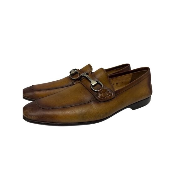 Magnanni Men\'s Shoes Bit Loafers Rafa II Gognac Calfskin Leather Dress Size 10 main image 9